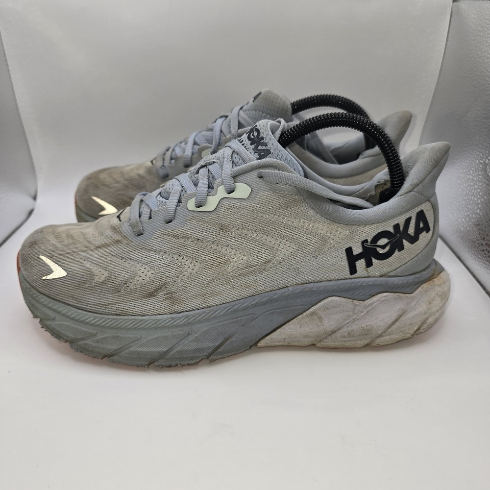 Hoka Arahi 6 Running Shoes Men's Size 8.5 Grey‎ Blue Lightweight Stability